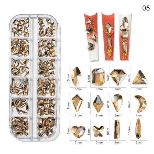  Multi-Color 3D Nail Art Rhinestones cashymart