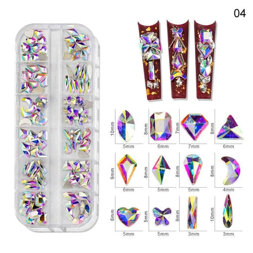  Multi-Color 3D Nail Art Rhinestones cashymart