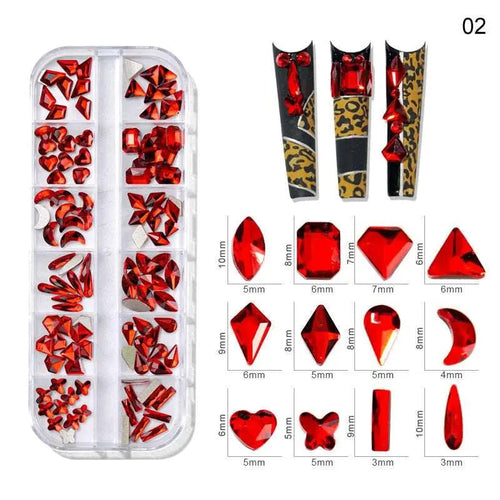  Multi-Color 3D Nail Art Rhinestones cashymart