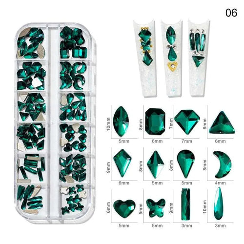  Multi-Color 3D Nail Art Rhinestones cashymart