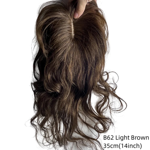  Natural Body Wavy Clip In Human Hair Topper cashymart