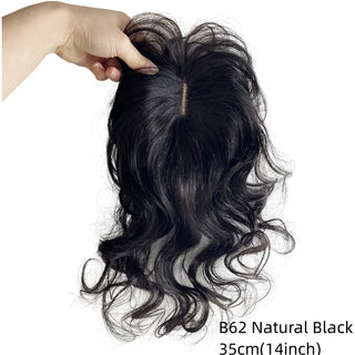  Natural Body Wavy Clip In Human Hair Topper cashymart