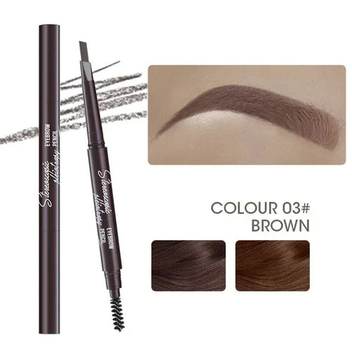  Natural Brown Waterproof Eyebrow Pencil With Brush For Precise Brows cashymart