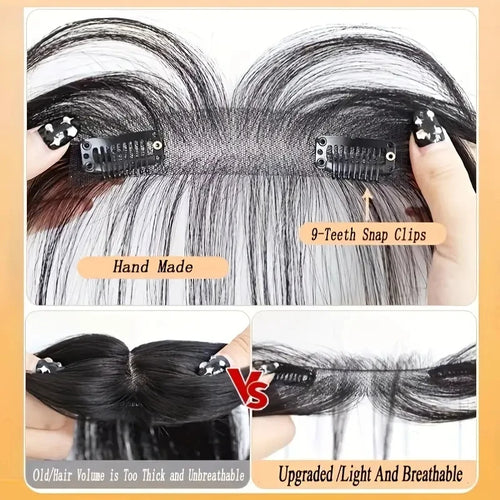  Natural Human Hair Clip In Bangs Extensions cashymart