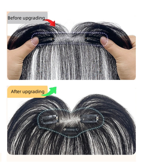  Natural Human Hair Clip In Bangs Topper cashymart