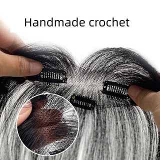  Natural Human Hair Clip In Bangs Topper cashymart