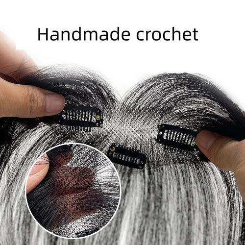  Natural Human Hair Clip In Bangs Topper cashymart