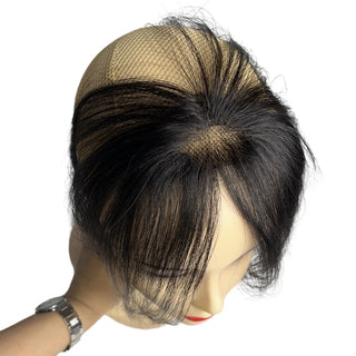  Natural Human Hair Clip In Bangs Topper cashymart