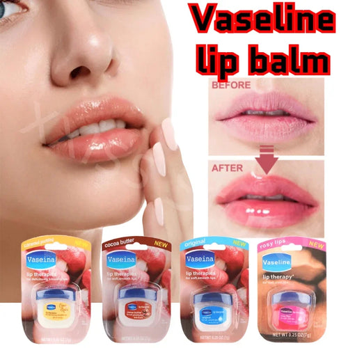  Natural Long-lasting Vaseline Lip Balm for Nourished, Cracked Lips - 7g cashymart