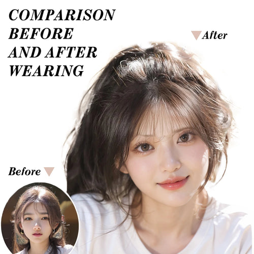  Natural Synthetic Hair Bangs Clip-In Extensions cashymart