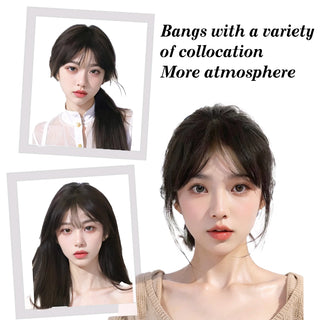  Natural Synthetic Hair Bangs Clip-In Extensions cashymart
