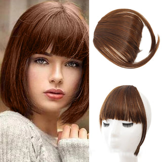  Natural Synthetic Hair Bangs Clip-In Extensions cashymart