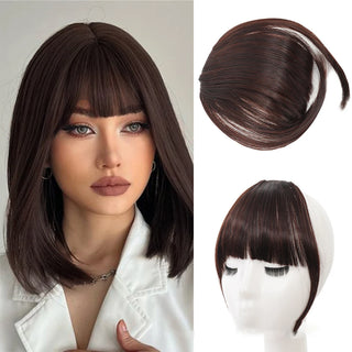 Natural Synthetic Hair Bangs Clip-In Extensions cashymart