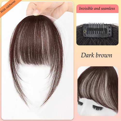 Natural Synthetic Hair Bangs Clip-In Extensions cashymart