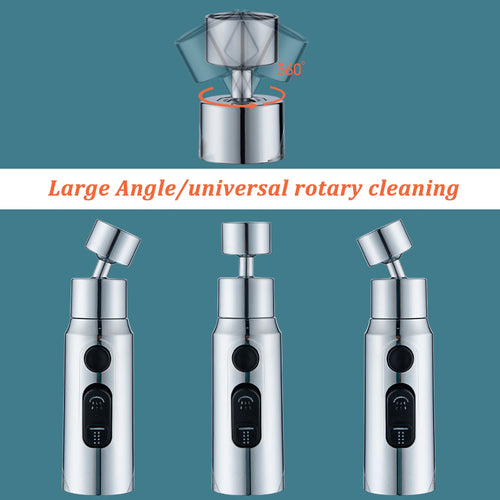  New 3-Mode Swivel Kitchen Faucet Bubbler cashymart