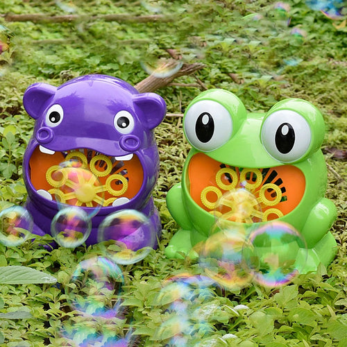  New Bubble Gun Cute Frog Automatic Bubble Blower Toy cashymart