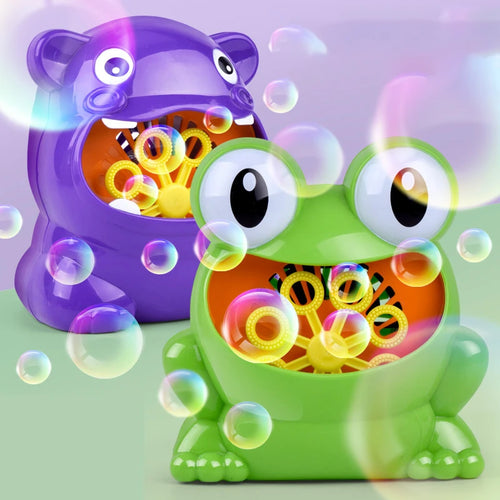  New Bubble Gun Cute Frog Automatic Bubble Blower Toy cashymart