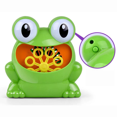  New Bubble Gun Cute Frog Automatic Bubble Blower Toy cashymart