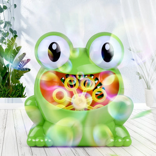  New Bubble Gun Cute Frog Automatic Bubble Blower Toy cashymart