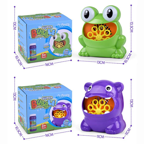  New Bubble Gun Cute Frog Automatic Bubble Blower Toy cashymart