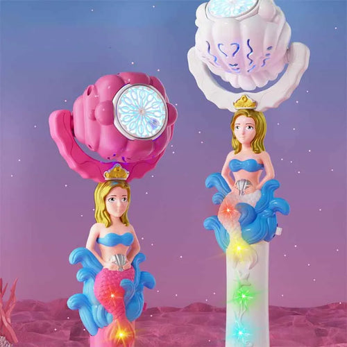  New Children With Lights Cute Mermaid Princess Bubble Wand cashymart