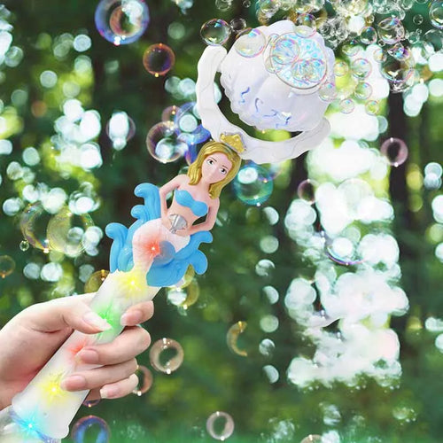  New Children With Lights Cute Mermaid Princess Bubble Wand cashymart