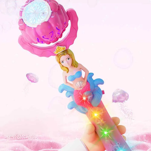  New Children With Lights Cute Mermaid Princess Bubble Wand cashymart