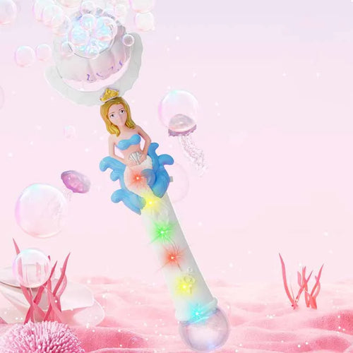  New Children With Lights Cute Mermaid Princess Bubble Wand cashymart
