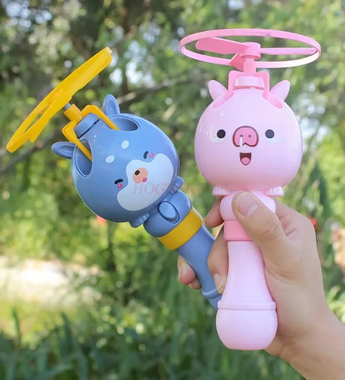  New Cute Baby Bubble Blowing Bamboo-copter Machine Toys cashymart