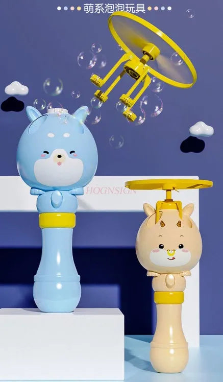  New Cute Baby Bubble Blowing Bamboo-copter Machine Toys cashymart