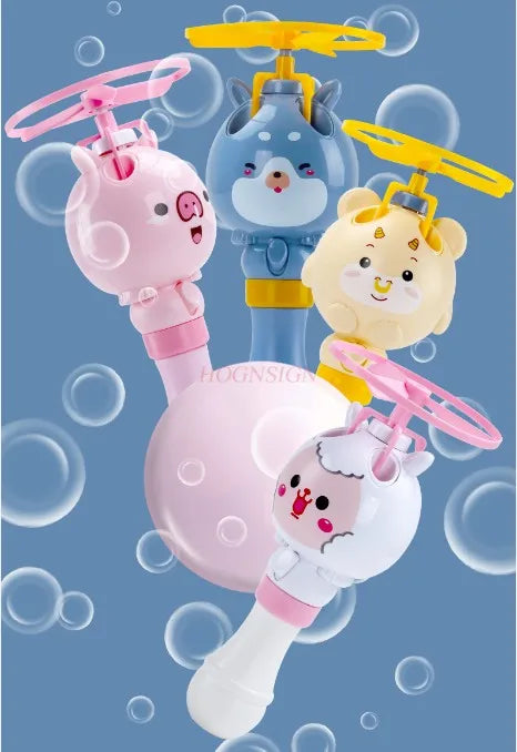  New Cute Baby Bubble Blowing Bamboo-copter Machine Toys cashymart