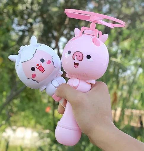  New Cute Baby Bubble Blowing Bamboo-copter Machine Toys cashymart