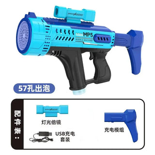  New Fully Automatic 57 Hole Colorful Light Bubble Gun cashymart