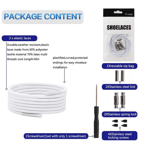  No-Tie Elastic Shoelaces cashymart