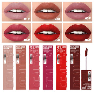  Nude Matte Lip Gloss Waterproof Lasting Lipstick cashymart