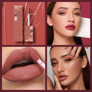  Nude Matte Lip Gloss Waterproof Lasting Lipstick cashymart