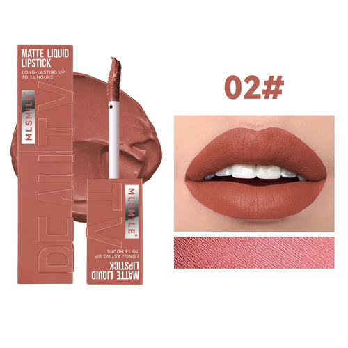  Nude Matte Lip Gloss Waterproof Lasting Lipstick cashymart