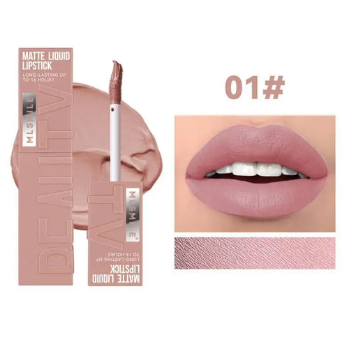  Nude Matte Lip Gloss Waterproof Lasting Lipstick cashymart