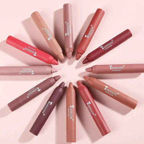  Nude Velvet Matte Lipstick Long Lasting Non-stick Lip Glaze cashymart