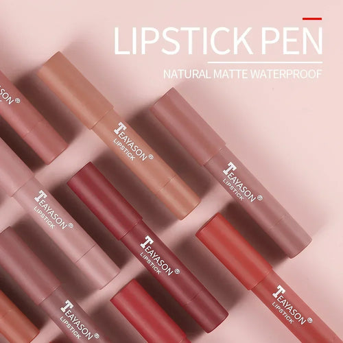  Nude Velvet Matte Lipstick Long Lasting Non-stick Lip Glaze cashymart
