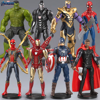  Marvel Avengers Iron Man, Spider-Man & Thanos Action Figures cashymart