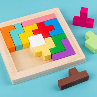  Wooden Tetris Puzzle Educational Toy for Kids cashymart