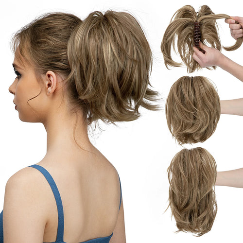  One Piece Claw Clip In Ponytail Extension cashymart