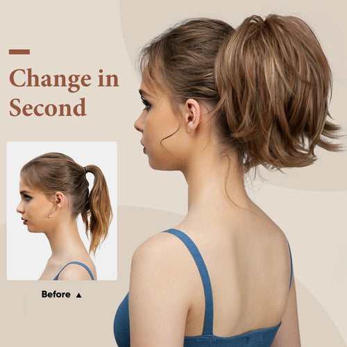  One Piece Claw Clip In Ponytail Extension cashymart