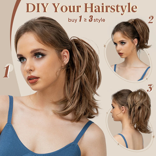  One Piece Claw Clip In Ponytail Extension cashymart