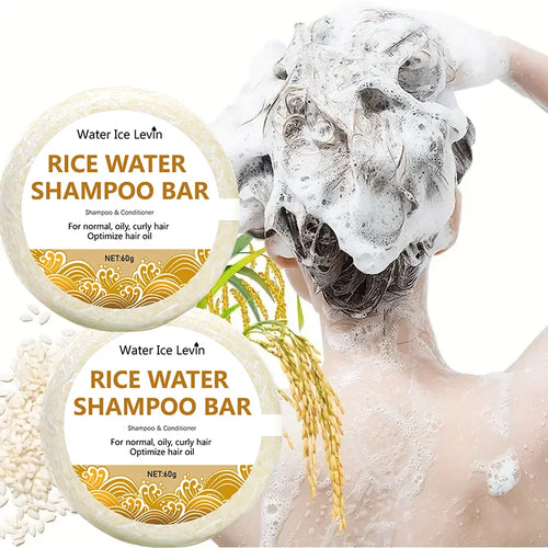  Organic Rice Shampoo Soap Bar 60g for Hair Growth cashymart