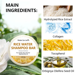  Organic Rice Shampoo Soap Bar 60g for Hair Growth cashymart