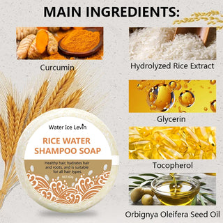  Organic Rice Shampoo Soap Bar for Hair Growth cashymart