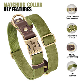  Personalized PU Leather Dog Collar and Leash cashymart