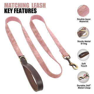  Personalized PU Leather Dog Collar and Leash cashymart